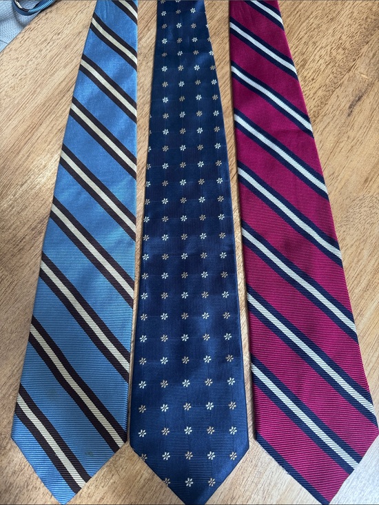 Brooks Brothers Other - Brooks Brothers Classic Men's Blue Striped and Patterned Tie Set of 3